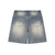 Faded Distressed Baggy Denim Shorts #QfaE #TKWL