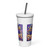 Insulated Tumbler with Straw for Hot and Cold Beverages