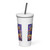 Insulated Tumbler with Straw for Hot and Cold Beverages