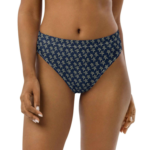 Recycled High-Waisted Bikini Bottom for Sustainable Style