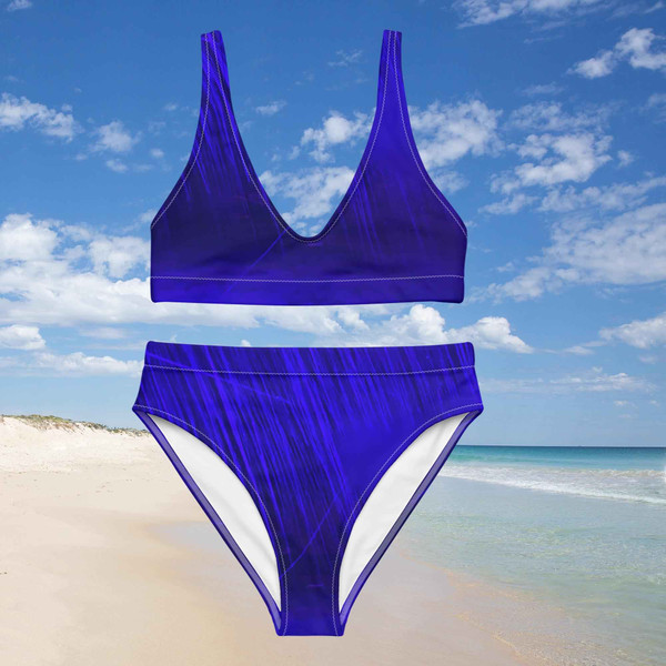 Recycled High-Waisted Bikini for Eco-Friendly Swimwear Lovers