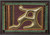 A - Purple Silk Background - Bronze Leather Letter