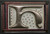 H - Grey Silk Background - Mauve-grey Leather Letter