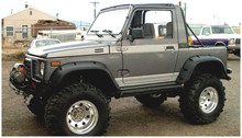Bushwacker 86-95 Suzuki Samurai Pocket Style Flares 2pc - Black - 60015-07