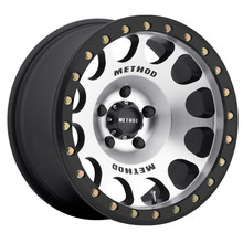 Method MR105 Beadlock 17x9 -38mm Offset 5x5 71.5mm CB Machined w/Matte Black Ring Wheel - MR10579050338B