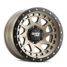 Dirty Life 9311 Enigma Pro 17x9/5x127 BP/-12mm Offset/71.5mm Hub Satin Gold Wheel - Beadlock - 9311-7973MGD12