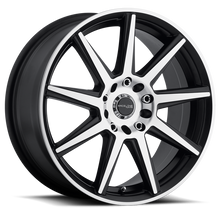 Raceline 144M Storm 18x7.5in / 5x100/5x114.3 BP / 42mm Offset / 72.62mm Bore- Black & Machined Wheel - 144M-87589+42