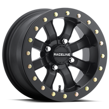 Raceline A71B Mamba 15x7in / 4x156 BP / 0mm Offset / 132.5mm Bore - Satin Black Beadlock Wheel - A71B-57056-00