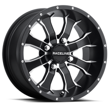 Raceline A77 Mamba 15x7in / 4x156 BP / 5mm Offset / 132.5mm Bore - Black & Machined Wheel - A7757056-43