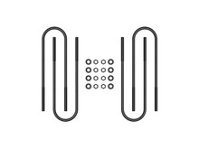 ICON 99-10 Ford F-250/F-350 Super Duty Dually/03-12 Ram HD 15in U-Bolt Kit - 37023