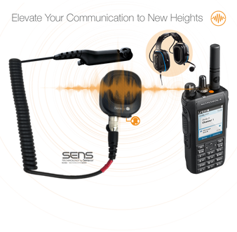 Motorola MOTOTRBO™ R7 GCAI-Mini cable (with / without inline PTT) for Sensear (Standard / non-IS) Headsets and Earplugs