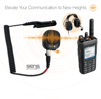 Motorola MOTOTRBO™ R7 GCAI-Mini cable (with / without inline PTT) for Sensear (IS) Headsets and Earplugs