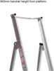 Bailey Platform Ladder Aluminium 150kg Platform Height 0.9m Heavy Duty Welded FS10714