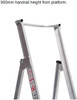 Bailey Platform Ladder Aluminium 150kg Platform Height 1.7m Heavy Duty Welded FS10717