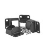 Glass Outlet Panel Brackets 4 Pack 38x25mm PC Black