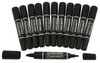 Work Force Marker Permanent Black Double Ended 12pc Set 75278