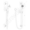 Astra Walker Olde English Slider Bar Shower Set With White Porcelain Handpiece A51.43