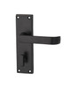 Pavtom 7702 Wide Lever On Bathroom Plate - Matt Black