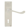 Pavtom 7301 Scroll Lever On Lever Lock Plate - Satin Chrome