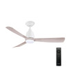 360 fans Kute 44 White/ washed oak ceiling fan with Light