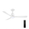  Three Sixty Kute 44" DC Ceiling Fan with 14W Dimmable LED Light & Remote Control White 
