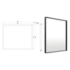 Ablaze Square Black Frame Mirror BMS759BF