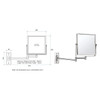 Ablaze Non-Lit 1 & 5x Magnifying Mirror Chrome Plated S15SM