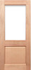 Crown Doors Crown 1G1P Half French Door 2040x820x40mm Translucent Glass - Solid Maple