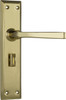 Tradco 0675P Menton Privacy Lever Long Backplate - Polished Brass
