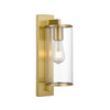 Telbix PEROVA EX40-BRS Brushed brass and clear glass wall light