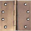  Tradco Fixed Pin Hinge 100x100 Antique Brass - 2374 