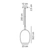  Nordlux Uma 23 Pendant Light - Grey | E27 Socket, Modern Scandinavian Design 