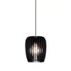  Nordlux Tribeca 24 Pendant Light - Black | Nordic Wooden Slat Design | E27 | 24cm Diameter 