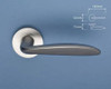 Bluespec 2042 Wing Lever Round Rose - Stainless Steel