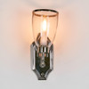  Emac & Lawton Westbrook Wall Light With Glass Shade Shiny Nickel 