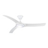 Hunter Pacific International HPI Fan Ceiling Aqua DC 52in IP66 ABS 3Blade White 18W CCT Led Light AIPL667