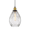 Domus EVELYN PENDANT CLEAR GLASS AND ANT BRASS DETAIL 31351