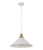 Clark WHITE METAL PENDANT WITH BLACK RIM AND BRASS DETAIL CEREMA 3