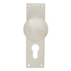 Pavtom 7504SC Victorian Knob On Euro Back Plate - Satin Chrome