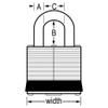 Master Lock Master Stainless Steel Padlock 38MM Shackle  - 1SSDLFAU