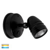 Havit Lighting Focus Polycarbonate Black Single Adjustable Spot Light HV3791T-BLK