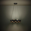 Eglo ALTAGRACIA CIRCULAR LED PENDANT BLACK AND BR BRASS 390031