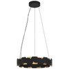 Eglo ALTAGRACIA CIRCULAR LED PENDANT BLACK AND BR BRASS 390031