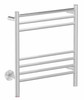 357027 Bathroom Butler Natural 7 Bar 650mm Straight Heated Towel Rail with PTSelect Switch Brushed Stainless Steel NAT07231-PTS-BRSH
