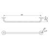 Phoenix Tapware Phoenix Festival Single Towel Rail 600mm (Chrome) FE804 CHR