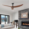 Hunter Pacific International HPI Evolve 48" DC Ceiling Fan Koa Blade With Remote Control 