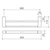  Caroma Luna Double Towel Rail 930mm Brushed Nickel 