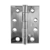  Austyle 304SS Butt Hinge Fixed Pin inc Screws (pair) 100x75x2.5mm Polished Stainless Steel 35108 
