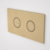  Caroma Invisi Series II® Round Dual Flush Plate & Buttons Brushed Brass 