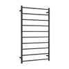Thermorail 10 Bar Matt Black Straight Round Heated Towel Rail   Thermorail 10 Bar Matt Black Straight Round Heated Towel Rail